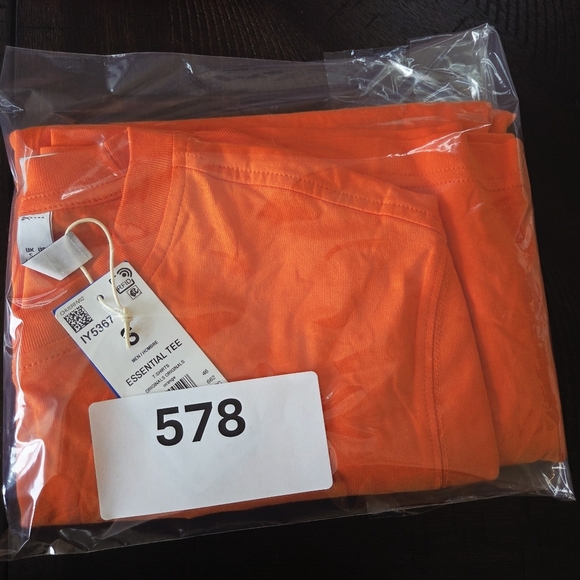 Men's Adidas Originals Orange Essential Tee T-shirt Sz Small IY5367 Workout Gym - Picture 7 of 7